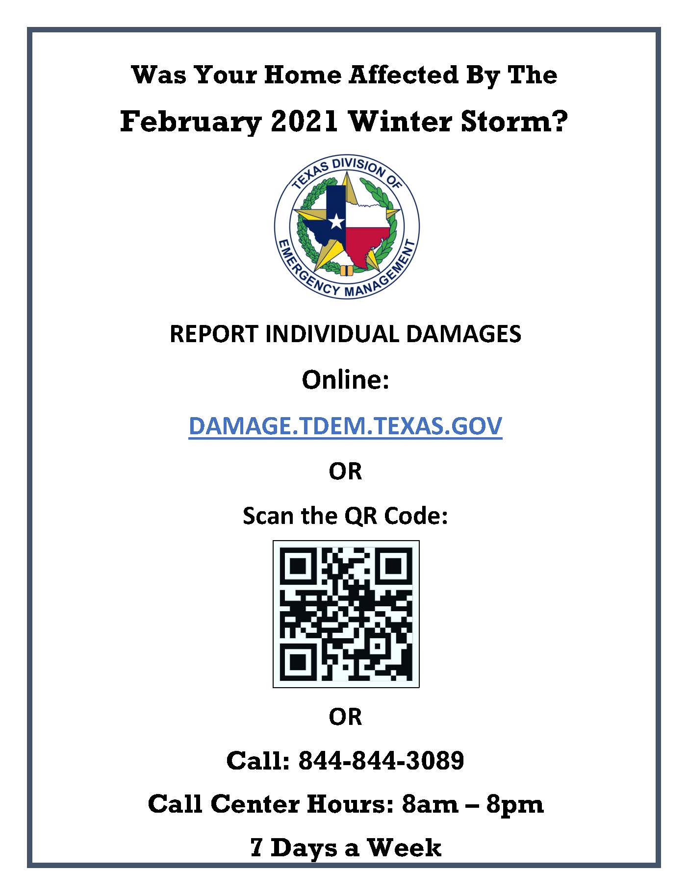 TDEM Report Damages release